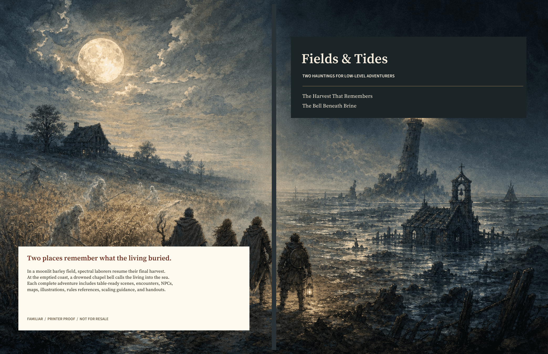 Fields and Tides print cover proof